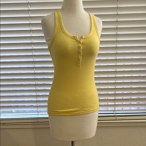 Aerie Sunny Yellow Ribbed Tank Top